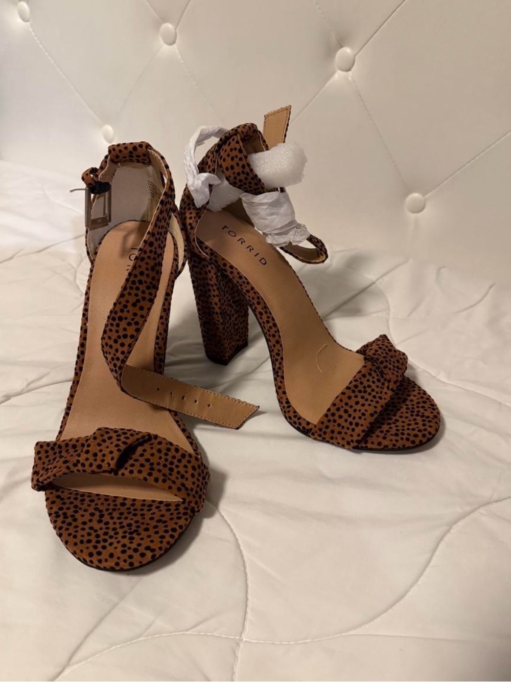 torrid Brown Leopard-Spot Block Heel Sandals